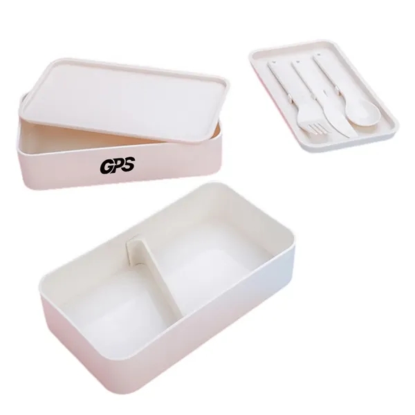 Eco-Friendly Bamboo Lid Bento Double Decker With Wheat Table - Eco-Friendly Bamboo Lid Bento Double Decker With Wheat Table - Image 4 of 4
