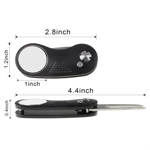 Golf Divot Tool with Magnetic Ball Marker and Clip - Golf Divot Tool with Magnetic Ball Marker and Clip - Image 1 of 5