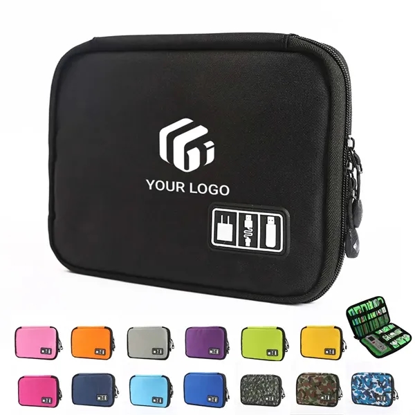 Electronic accessories portable travel cable organizer pouch - Electronic accessories portable travel cable organizer pouch - Image 0 of 4
