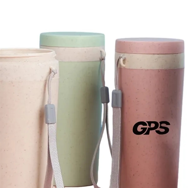 10 OZ. Wheat Straw Double-layer Insulated Bottle - 10 OZ. Wheat Straw Double-layer Insulated Bottle - Image 1 of 4