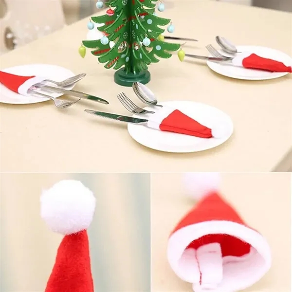 Christmas Hat Knife And Fork Cover - Christmas Hat Knife And Fork Cover - Image 6 of 6