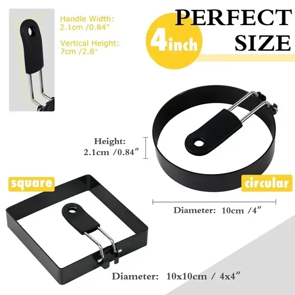 Stainless Steel Non-Stick Round Fried Egg Circle - Stainless Steel Non-Stick Round Fried Egg Circle - Image 1 of 3
