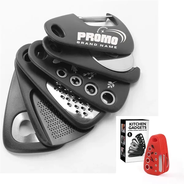 6-Piece Space-Saving Kitchen Cooking Gadgets Gift Set - 6-Piece Space-Saving Kitchen Cooking Gadgets Gift Set - Image 0 of 7