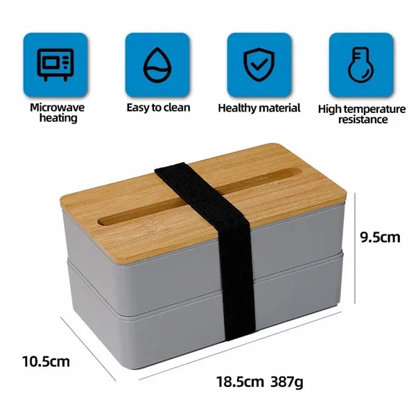 Bamboo Lid Lunch Box Set - Bamboo Lid Lunch Box Set - Image 1 of 4