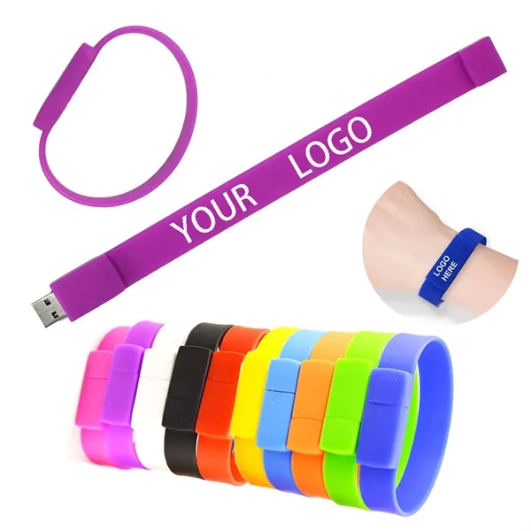 USB Silicone Bracelet Custom Wristbands - USB Silicone Bracelet Custom Wristbands - Image 0 of 1