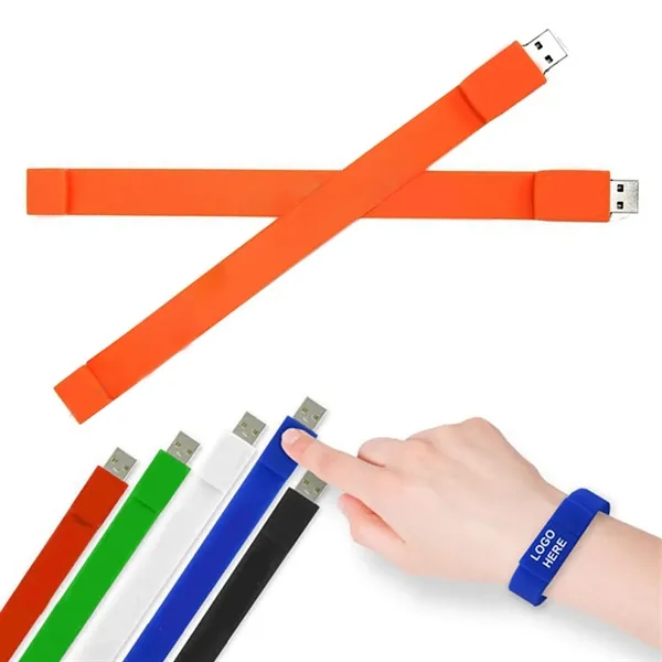 USB Silicone Bracelet Custom Wristbands - USB Silicone Bracelet Custom Wristbands - Image 1 of 1