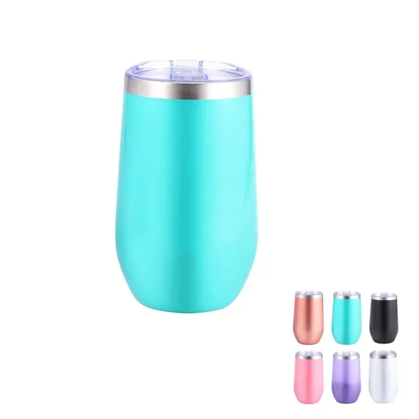 16oz Stainless Steel Egg Shell Tumbler with ABS Lid - 16oz Stainless Steel Egg Shell Tumbler with ABS Lid - Image 0 of 3