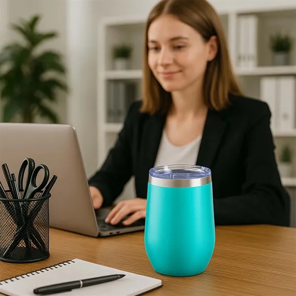 16oz Stainless Steel Egg Shell Tumbler with ABS Lid - 16oz Stainless Steel Egg Shell Tumbler with ABS Lid - Image 3 of 3