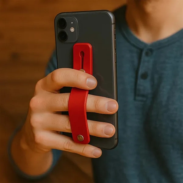 Sliding Phone Grip Strap Stand with Adhesive Back Support - Sliding Phone Grip Strap Stand with Adhesive Back Support - Image 2 of 2