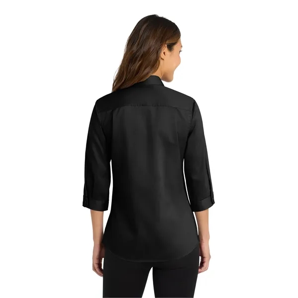 Port Authority Women's 3/4-Sleeve SuperPro Twill Shirt. - Port Authority Women's 3/4-Sleeve SuperPro Twill Shirt. - Image 1 of 24