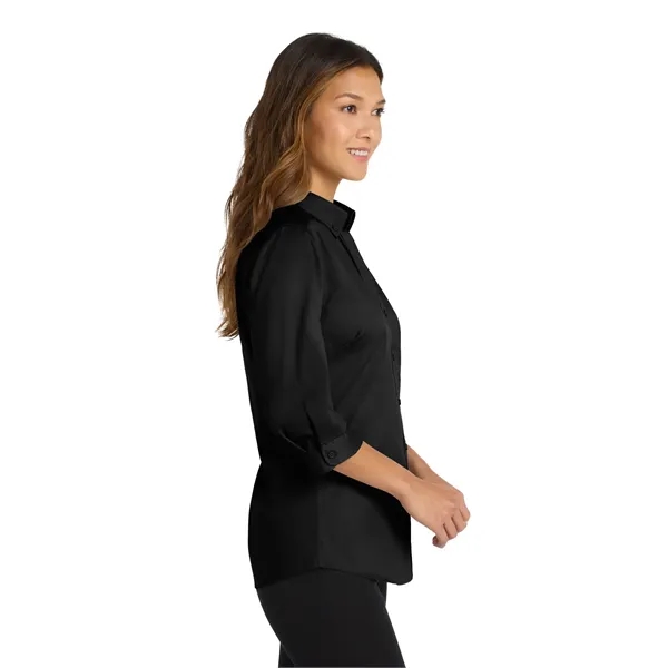 Port Authority Women's 3/4-Sleeve SuperPro Twill Shirt. - Port Authority Women's 3/4-Sleeve SuperPro Twill Shirt. - Image 2 of 24