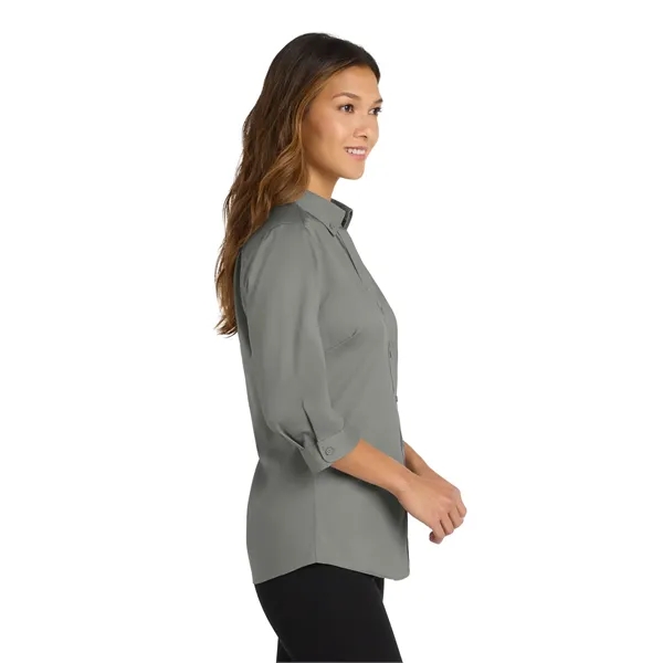 Port Authority Women's 3/4-Sleeve SuperPro Twill Shirt. - Port Authority Women's 3/4-Sleeve SuperPro Twill Shirt. - Image 5 of 24