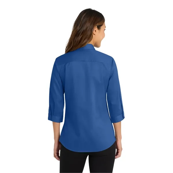 Port Authority Women's 3/4-Sleeve SuperPro Twill Shirt. - Port Authority Women's 3/4-Sleeve SuperPro Twill Shirt. - Image 8 of 24