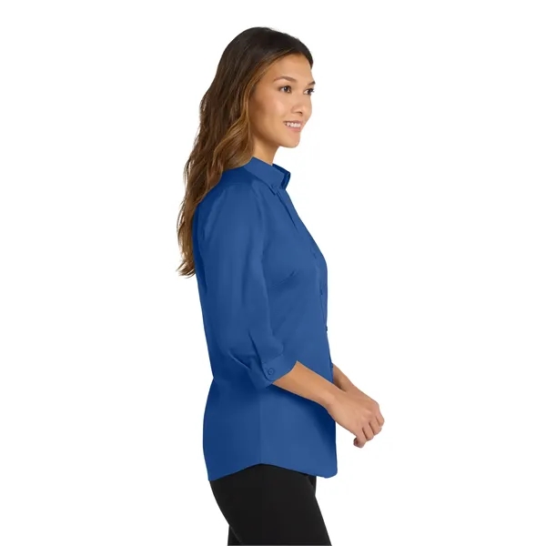 Port Authority Women's 3/4-Sleeve SuperPro Twill Shirt. - Port Authority Women's 3/4-Sleeve SuperPro Twill Shirt. - Image 10 of 24