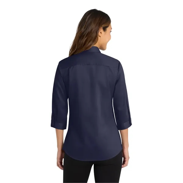 Port Authority Women's 3/4-Sleeve SuperPro Twill Shirt. - Port Authority Women's 3/4-Sleeve SuperPro Twill Shirt. - Image 13 of 24