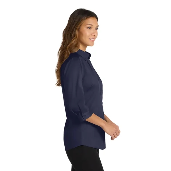 Port Authority Women's 3/4-Sleeve SuperPro Twill Shirt. - Port Authority Women's 3/4-Sleeve SuperPro Twill Shirt. - Image 15 of 24