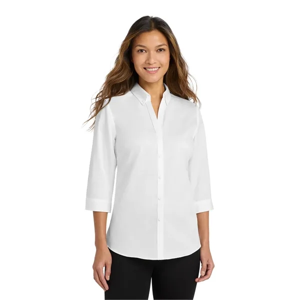 Port Authority Women's 3/4-Sleeve SuperPro Twill Shirt. - Port Authority Women's 3/4-Sleeve SuperPro Twill Shirt. - Image 16 of 24