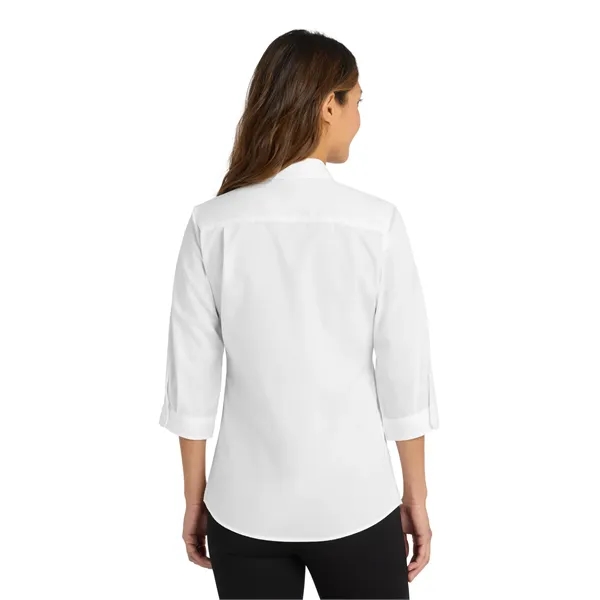 Port Authority Women's 3/4-Sleeve SuperPro Twill Shirt. - Port Authority Women's 3/4-Sleeve SuperPro Twill Shirt. - Image 17 of 24