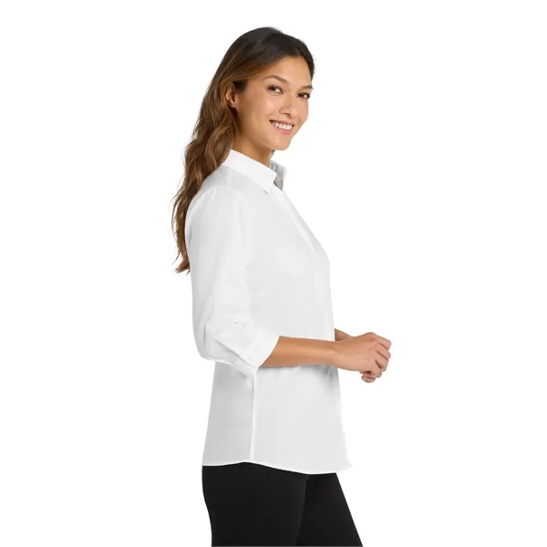 Port Authority Women's 3/4-Sleeve SuperPro Twill Shirt. - Port Authority Women's 3/4-Sleeve SuperPro Twill Shirt. - Image 18 of 24