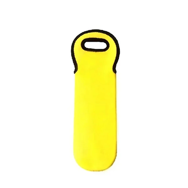Single Neoprene Wine Bottle Holder Tote - Single Neoprene Wine Bottle Holder Tote - Image 4 of 12
