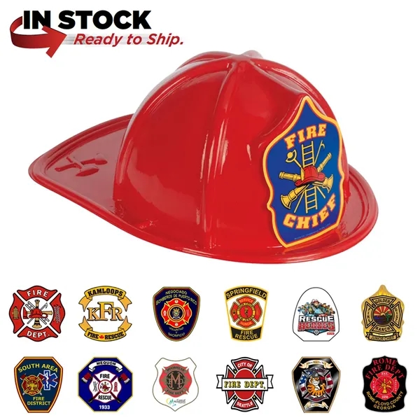 Stock Children Plastic Firefighter Helmet Hat - Stock Children Plastic Firefighter Helmet Hat - Image 2 of 9