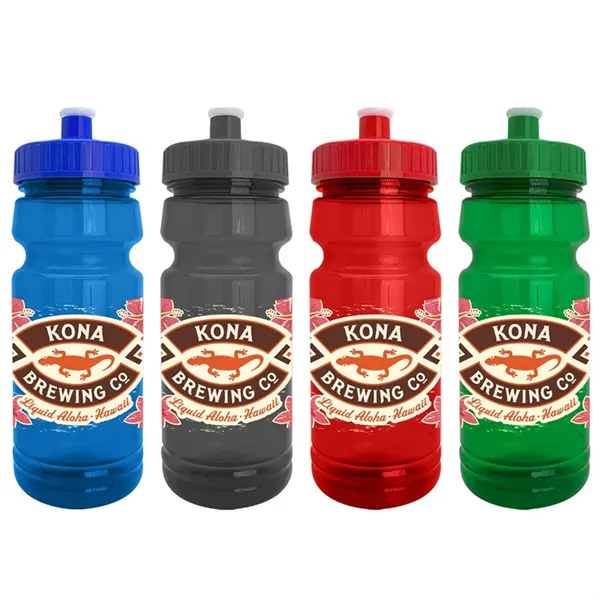 Cycle 24oz Recycled Transparent Bike Bottle w/Push-Pull Lid - Cycle 24oz Recycled Transparent Bike Bottle w/Push-Pull Lid - Image 0 of 4