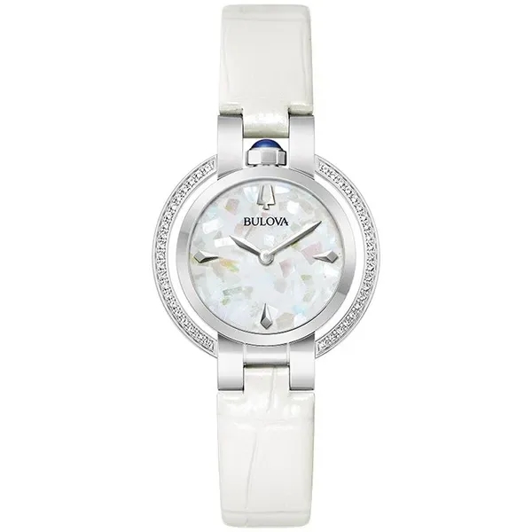 Bulova Ladies' Rubaiyat Leather Strap Watch, White Mop Dial - Bulova Ladies' Rubaiyat Leather Strap Watch, White Mop Dial - Image 0 of 0