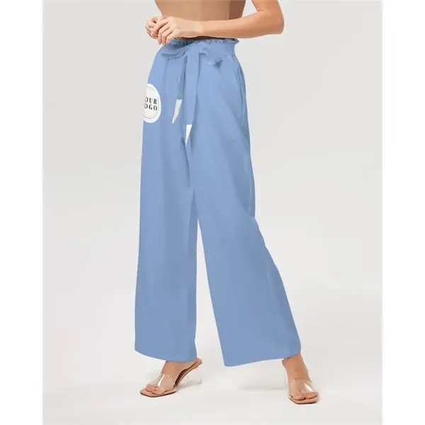 Women's All-Over Print Long High-Rise Wide Leg Pants - Women's All-Over Print Long High-Rise Wide Leg Pants - Image 12 of 15