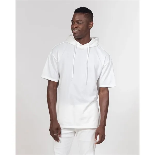 Men's All-Over Print Premium Heavyweight Short Sleeve Hoodie - Men's All-Over Print Premium Heavyweight Short Sleeve Hoodie - Image 6 of 14