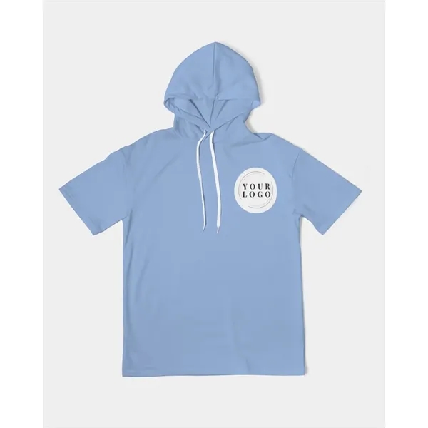 Men's All-Over Print Premium Heavyweight Short Sleeve Hoodie - Men's All-Over Print Premium Heavyweight Short Sleeve Hoodie - Image 10 of 14