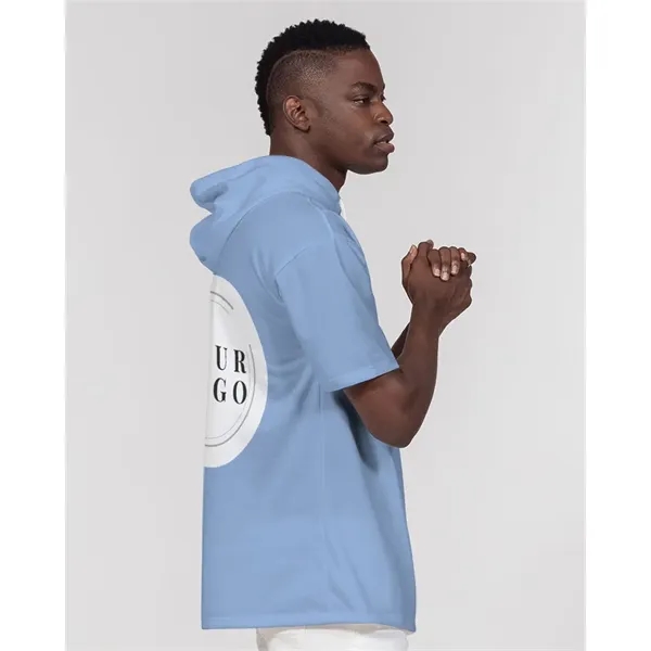 Men's All-Over Print Premium Heavyweight Short Sleeve Hoodie - Men's All-Over Print Premium Heavyweight Short Sleeve Hoodie - Image 13 of 14