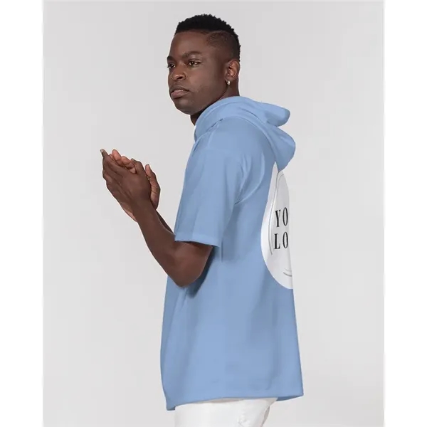 Men's All-Over Print Premium Heavyweight Short Sleeve Hoodie - Men's All-Over Print Premium Heavyweight Short Sleeve Hoodie - Image 12 of 14