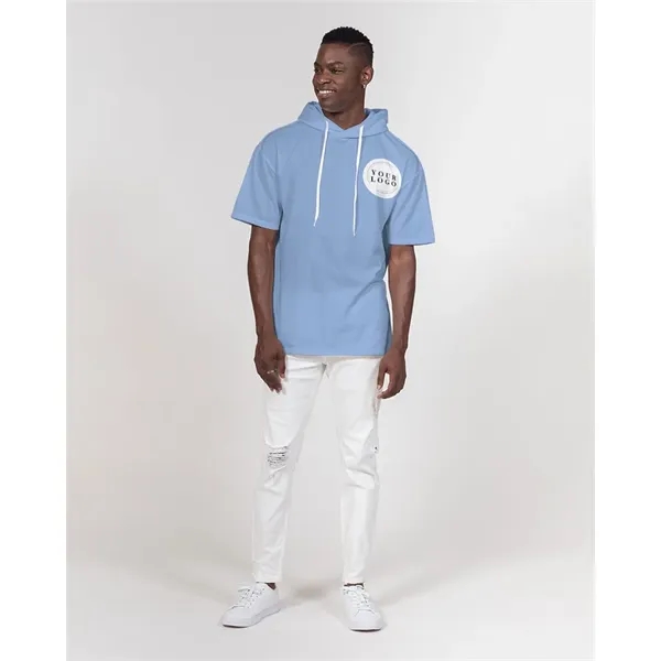 Men's All-Over Print Premium Heavyweight Short Sleeve Hoodie - Men's All-Over Print Premium Heavyweight Short Sleeve Hoodie - Image 11 of 14