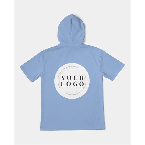 Men's All-Over Print Premium Heavyweight Short Sleeve Hoodie - Men's All-Over Print Premium Heavyweight Short Sleeve Hoodie - Image 9 of 14