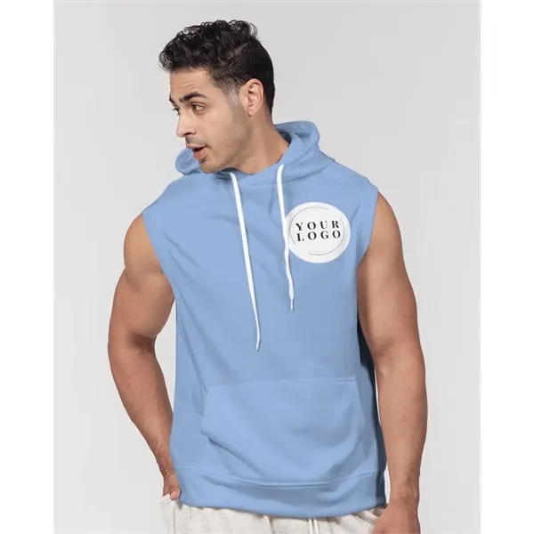 Men's All-Over Print Premium Heavyweight Sleeveless Hoodie - Men's All-Over Print Premium Heavyweight Sleeveless Hoodie - Image 7 of 13