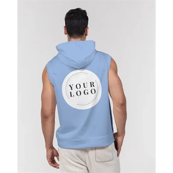 Men's All-Over Print Premium Heavyweight Sleeveless Hoodie - Men's All-Over Print Premium Heavyweight Sleeveless Hoodie - Image 8 of 13