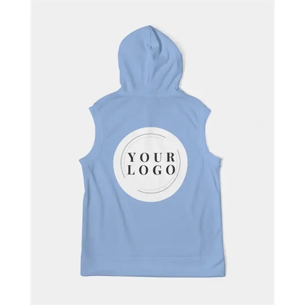 Men's All-Over Print Premium Heavyweight Sleeveless Hoodie - Men's All-Over Print Premium Heavyweight Sleeveless Hoodie - Image 9 of 13