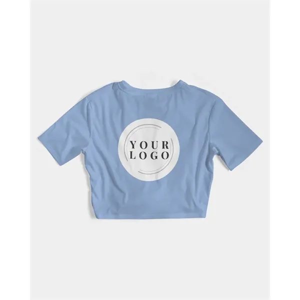 Women's All-Over Print Long Twist-Front Cropped Tee - Women's All-Over Print Long Twist-Front Cropped Tee - Image 9 of 15