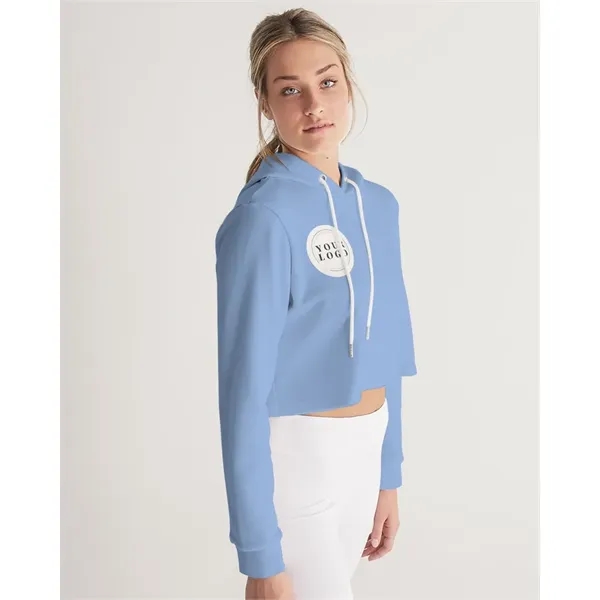 Women's All-Over Print Long Cropped Hoodie - Women's All-Over Print Long Cropped Hoodie - Image 13 of 15