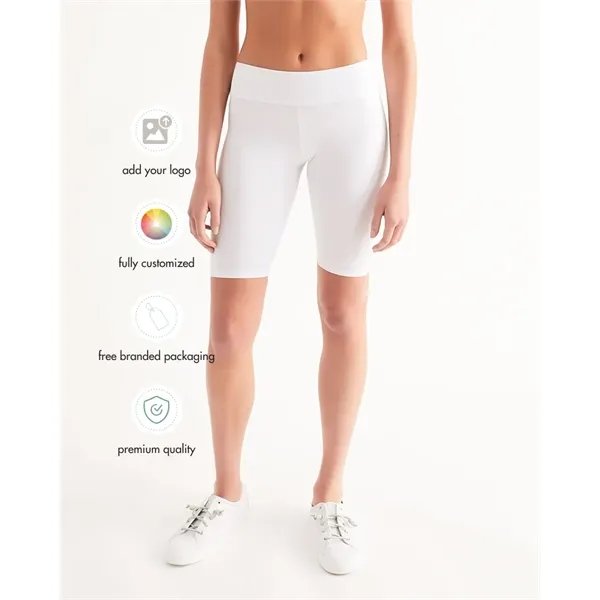 Women's All-Over Print Long Mid-Rise Bike Shorts - Women's All-Over Print Long Mid-Rise Bike Shorts - Image 0 of 10
