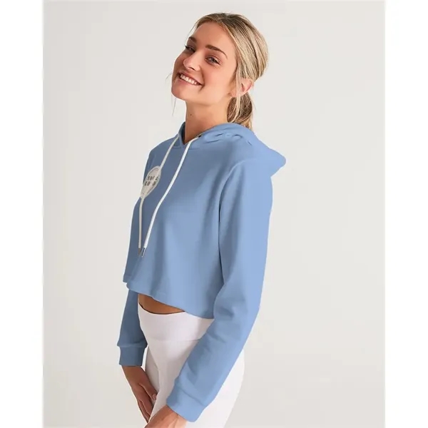 Women's All-Over Print Long Cropped Hoodie - Women's All-Over Print Long Cropped Hoodie - Image 14 of 15