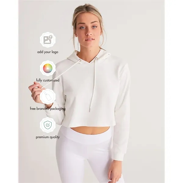 Women's All-Over Print Long Cropped Hoodie - Women's All-Over Print Long Cropped Hoodie - Image 0 of 15