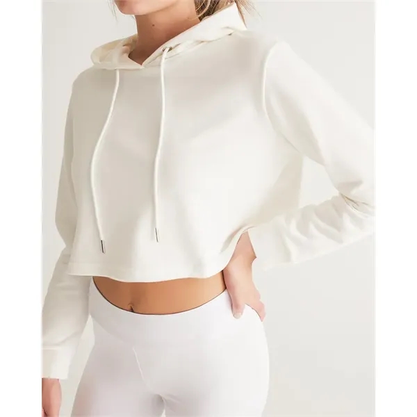 Women's All-Over Print Long Cropped Hoodie - Women's All-Over Print Long Cropped Hoodie - Image 4 of 15