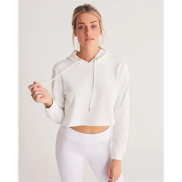 Women's All-Over Print Long Cropped Hoodie - Women's All-Over Print Long Cropped Hoodie - Image 6 of 15