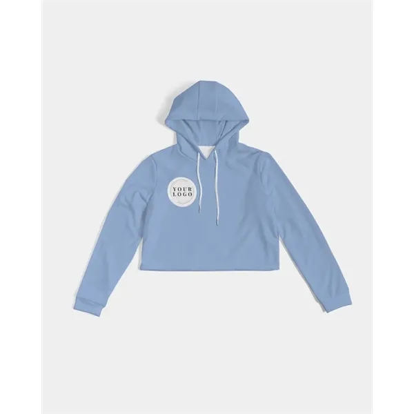 Women's All-Over Print Long Cropped Hoodie - Women's All-Over Print Long Cropped Hoodie - Image 8 of 15