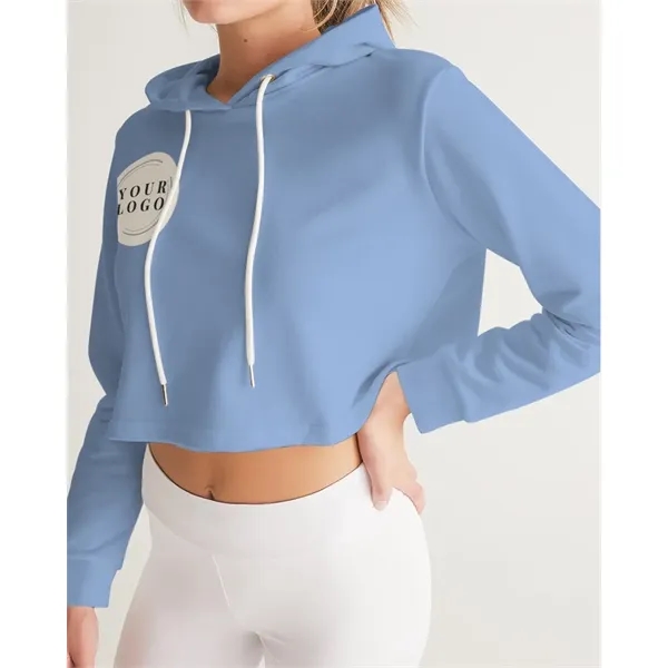 Women's All-Over Print Long Cropped Hoodie - Women's All-Over Print Long Cropped Hoodie - Image 11 of 15