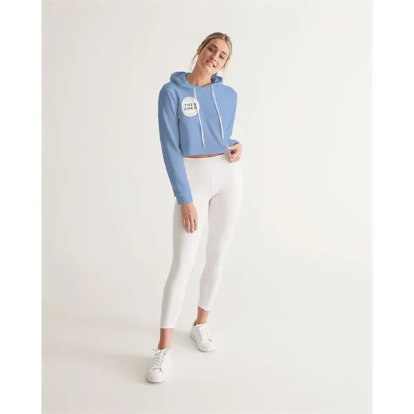 Women's All-Over Print Long Cropped Hoodie - Women's All-Over Print Long Cropped Hoodie - Image 9 of 15