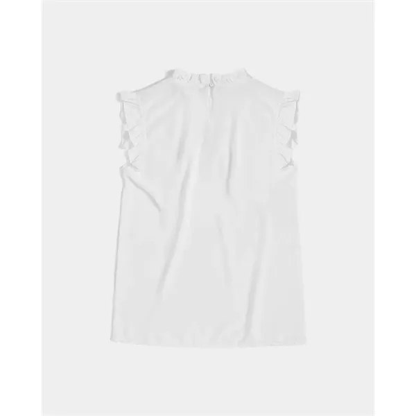 Women's All-Over Print Long Ruffle Sleeve Top - Women's All-Over Print Long Ruffle Sleeve Top - Image 5 of 14