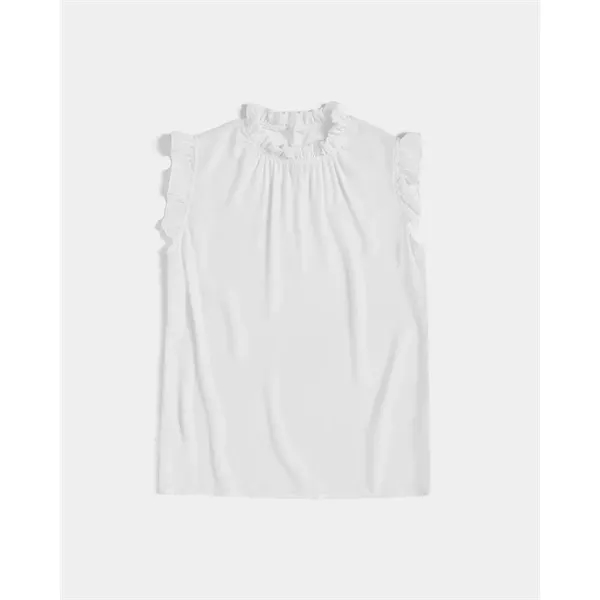 Women's All-Over Print Long Ruffle Sleeve Top - Women's All-Over Print Long Ruffle Sleeve Top - Image 4 of 14