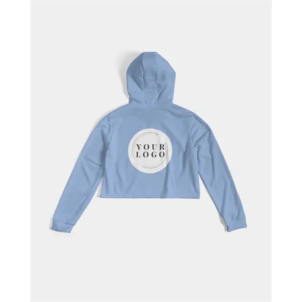 Women's All-Over Print Long Cropped Hoodie - Women's All-Over Print Long Cropped Hoodie - Image 10 of 15